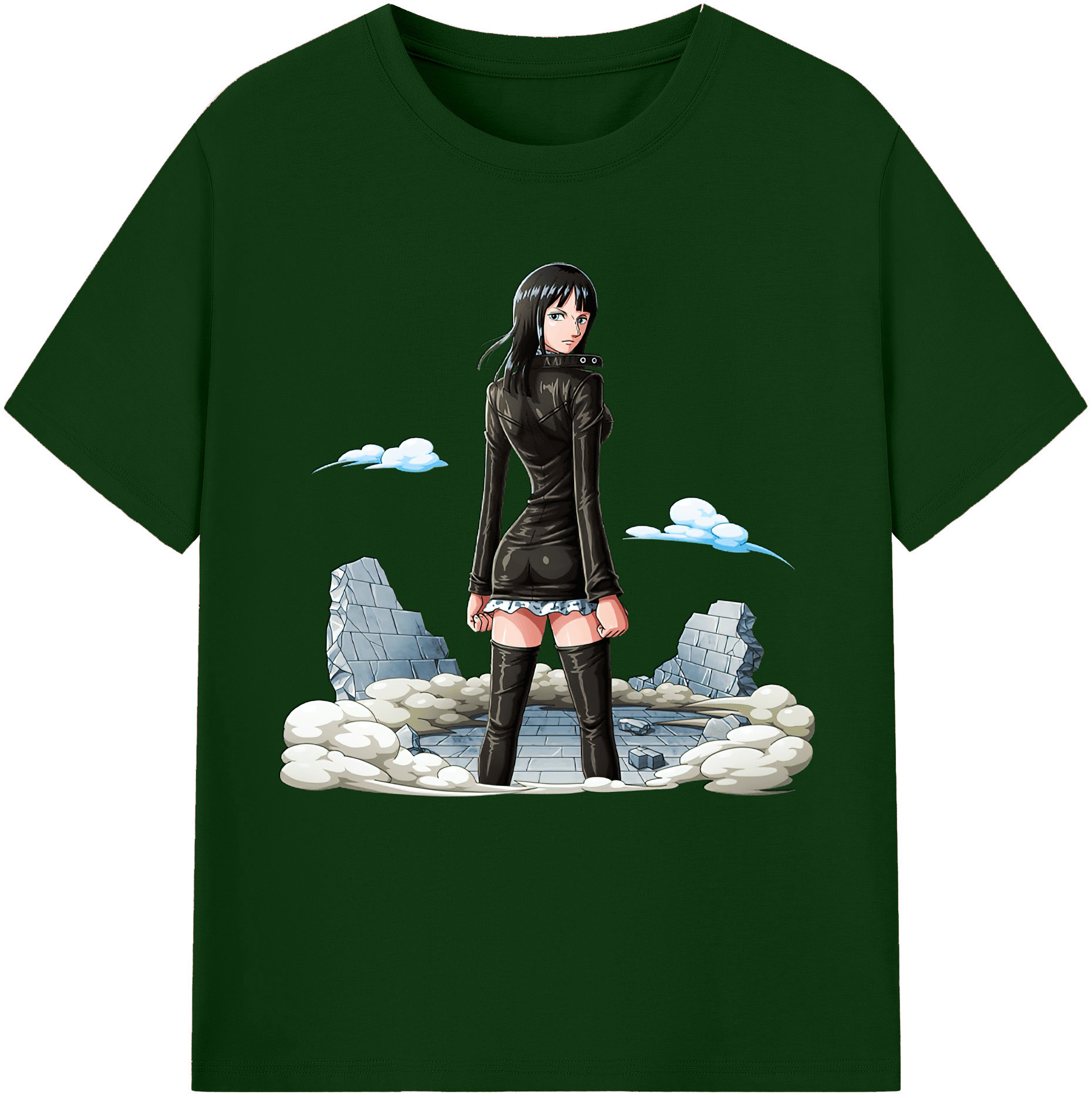 ワンピース ニコ・ロビン ONE PIECE Nico Robin 綿100％半袖Tシャツ（フロントプリント）